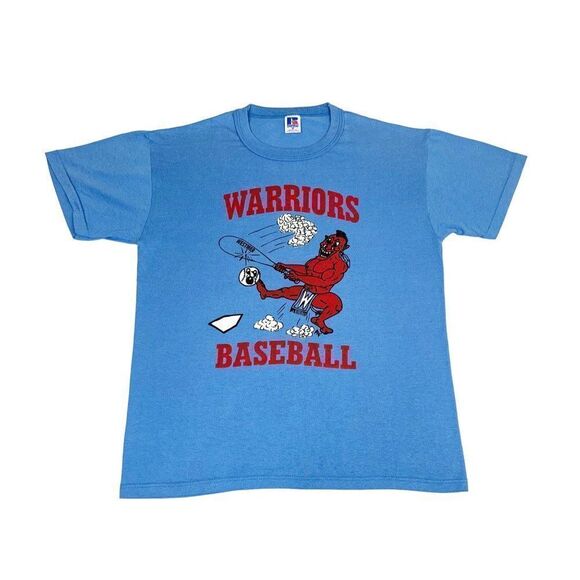 Vintage Other - Vintage Warriors Baseball T-shirt Blue Medium Graphic Sports Single Stitch